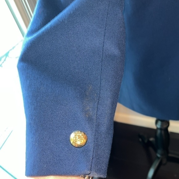 Vintage Pendleton Navy Blue 100% Wool Made in USA Blazer Suit Jacket - Picture 4 of 6